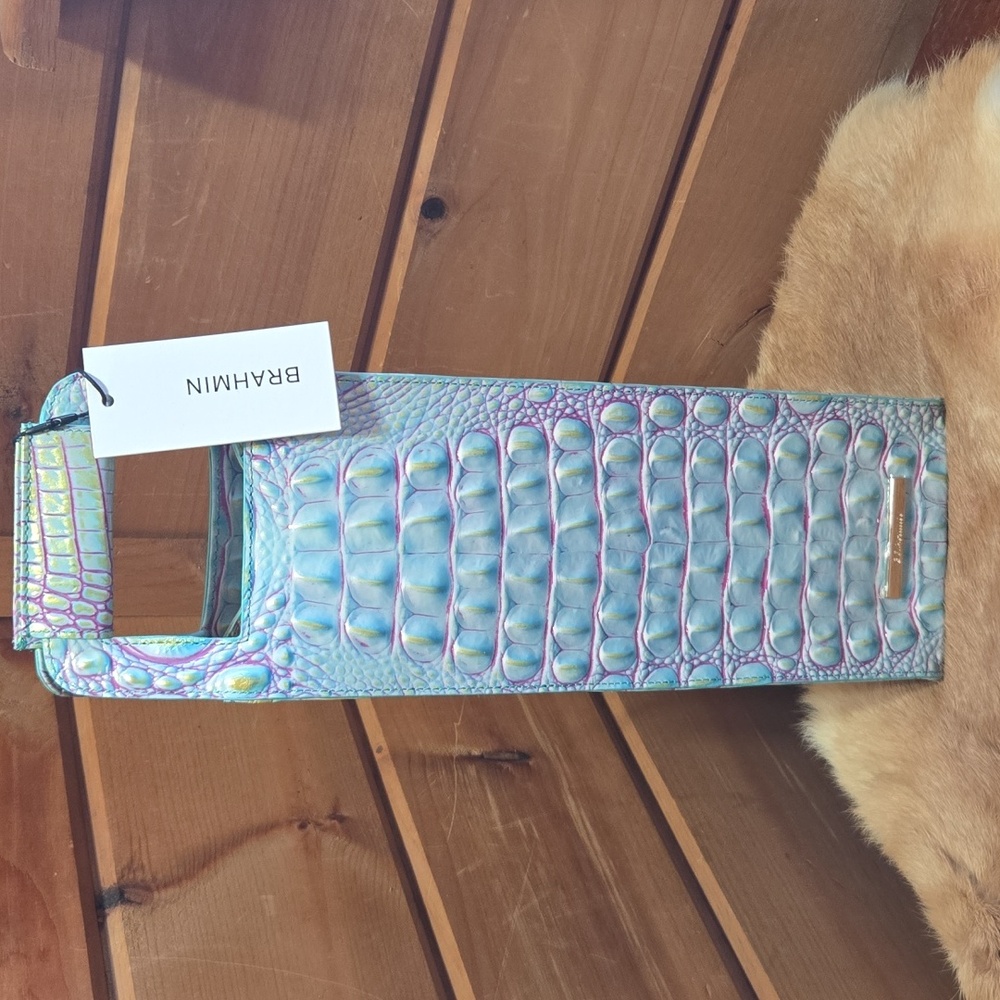Brahmin Multi Esplanade Leather Wine Tote NWT